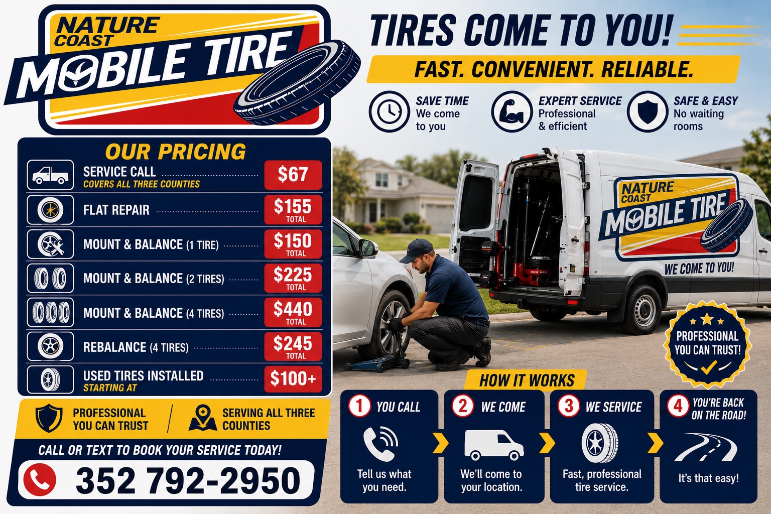 Nature Coast Mobile Tire field service